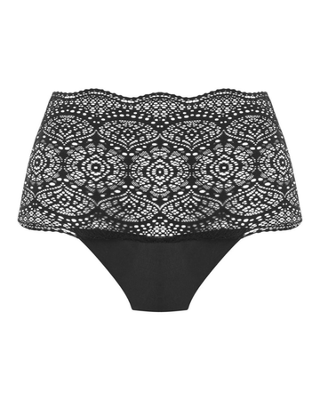Fantasie FL2330 Black Lace Ease Invisible Stretch Nylon Full Brief myselflingerie.com